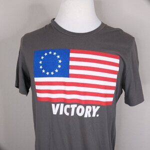 Nine Line "Victory" Men's T-Shirt * Large L * VG * Gray * Shirt Made in USA